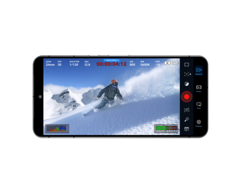 Blackmagic Camera for Android 1.3 update adds support for recording timecode with clips, anamorphic de-squeeze, higher frame rate recording on Pixel phones, plus support for additional Samsung and Xiaomi phones. (Photo: Business Wire)