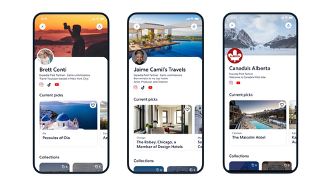 Travel Shops are first-of-its-kind shoppable storefronts for creators to share and save their travel recommendations on the Expedia app. (Graphic: Business Wire)