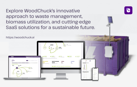 Woodchuck’s proprietary AI platform empowers critical waste reduction and sustainability challenges by efficiently diverting wood out of waste streams to produce a consistent reliable source of biomass. (Graphic: Woodchuck)