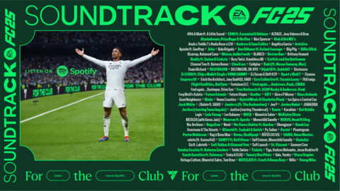 EA SPORTS FC 25 - Soundtrack Lineup (Graphic: Business Wire)