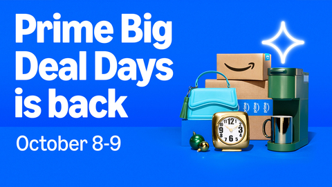 Prime Big Deal Days is Back October 8-9—Offering Prime Members Exclusive Access to Millions of Early Holiday Deals (Graphic: Business Wire)