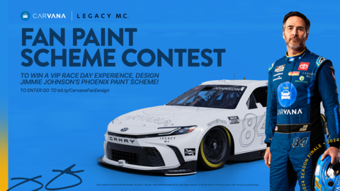 Enter your championship race car design for a chance to meet Jimmie Johnson in Phoenix (Graphic: Business Wire)