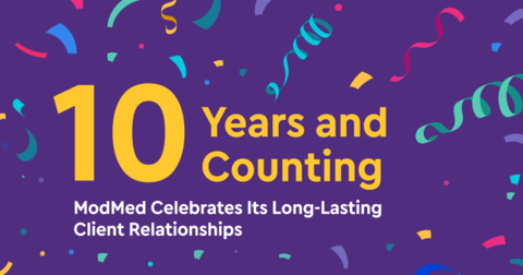 original ModMed is celebrating its decade-long relationship with over 700 practices, a milestone that marks a significant achievement in the company’s commitment to providing exceptional service and support to the healthcare community. (Graphic: Business Wire)