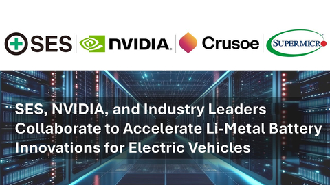 SES, NVIDIA, and Industry Leaders Collaborate to Accelerate Li-Metal Battery Innovations for Electric Vehicles (Photo: Business Wire)