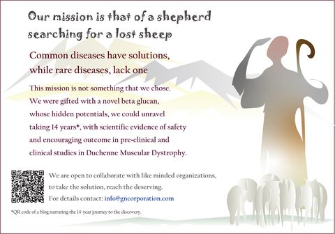 original The parable of the lost sheep mirrors our journey to find a solution for Duchenne Muscular Dystrophy (DMD), a rare disease. Our global interdisciplinary team is fortunate to have been gifted with Neu REFIX, whose hidden potentials of beneficial immune modulation, we unravelled by extensive preclinical and clinical studies. This gives hope to DMD patients for its potentials in improving their quality of life by halting the disease progress. Like the shepherd when he found the lost sheep, our joy knew no bounds, when we got encouraging outcome in DMD research. Now on receiving orphan drug and rare paediatric disease designations from US FDA, while it’s time to rejoice, we have miles to go until it reaches every deserving patient after an approval, the final goal. We are open to collaborate with likeminded institutes to reach the goal. Further insights have revealed the potentials of Neu REFIX in Psoriasis, auto-immune diseases and in Multiple Sclerosis by gut microbiome reconstitution. (Graphic: Business Wire)