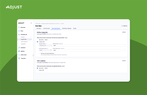 TrueLink: Define a deep link (Graphic: Adjust)