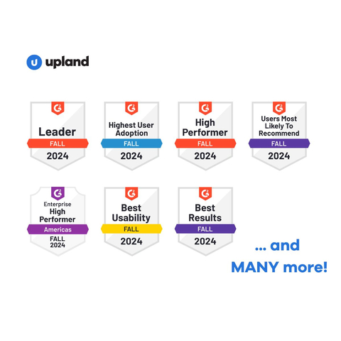 Upland Software Earns 70+ Badges in G2's Fall 2024 Market Reports (Graphic: Business Wire)