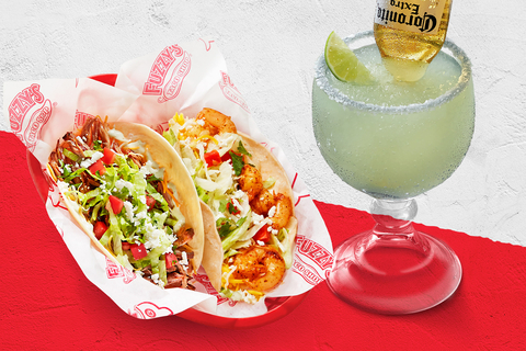 Fuzzy's Taco Shop is celebrating National Taco Day with $1.50 OG Tacos available all-day Tuesday, October 1. Guests can pair their tacos with a cold draft beer, one of Fuzzy's classic frozen or rocks margaritas, or the iconic Beerita — a margarita with a dunked beer. (Photo: Business Wire)