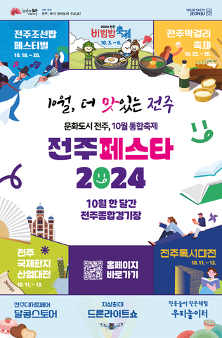 Jeonju Festa 2024, is offering Jeonju's cuisine, traditions, culture, and art in five different festivals throughout October. (Image: JEONJU CITY)