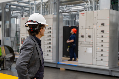 CEO Giordano Albertazzi at the opening of Vertiv's new infrastructure solutions manufacturing facility in Pelzer, South Carolina. (Photo: Business Wire)