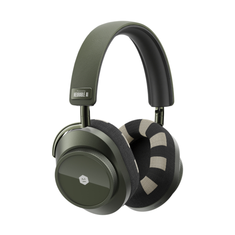 Neurable and Master & Dynamic's MW75 Neuro in the color Olive. (Photo: Business Wire)