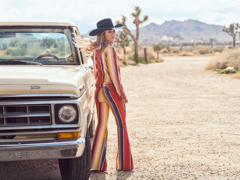 Next-generation country icon Lainey Wilson’s creative energy saddles up with Wrangler’s Western heritage to bring consumers a joyful patchwork of contemporary cowgirl style. (Photo: Business Wire)