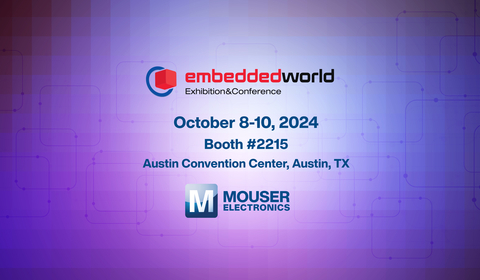 Attendees can visit Mouser Booth #2215 to discover the latest products, online tools and technical information needed to accelerate design, including the newest and widest selection of embedded products and tools available today. (Graphic: Business Wire)