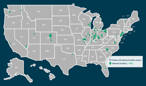 Growing Footprint of Network Health Centers (Graphic: Business Wire)