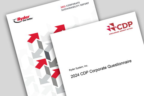 Ryder has released the latest edition of the Ryder Corporate Sustainability Report (CSR) and the CDP Climate Change Response. (Graphic: Business Wire)