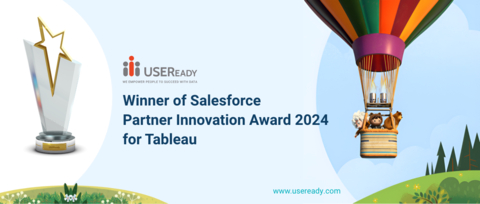 USEReady has won Salesforce's Partner Innovation Award for 2024 for Tableau excellence. Its Pixel Perfect solution, implemented at US LBM, has transformed the firm’s reporting by enabling seamless export of Tableau dashboards to Excel and automated report distribution. The solution empowers 200+ senior business executives with print-ready, well-formatted daily sales reports at the start of their day. Pixel Perfect not only streamlines reporting but also helps organizations maximize modern BI investments, effectively bridging the gap between legacy systems and cutting-edge analytics. As Uday Hegde, Co-founder & CEO, USEReady puts it, "Pixel Perfect solves the toughest custom reporting challenges for enterprises globally." With Salesforce’s 2024 Partner Innovation Award for Tableau, USEReady further cements its position as a trusted Salesforce and Tableau partner, showcasing how innovation in data analytics can drive significant business transformation. (Graphic: Business Wire)