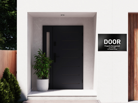 The DOOR Solar Sign can be added to the exterior of any building managed by DOOR Property Management to increase residents’ and guests’ brand awareness of who manages the property. (Photo: Business Wire)