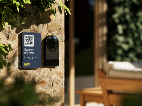 DOOR Link is a QR code-powered intercom that provides all of the interconnected benefits of Latch products without the need for a power source. (Photo: Business Wire)