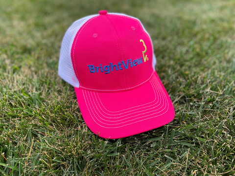 BrightView Landscapes is equipping team members with special edition pink hats to wear throughout October in honor of Breast Cancer Awareness Month. (Photo: Business Wire)