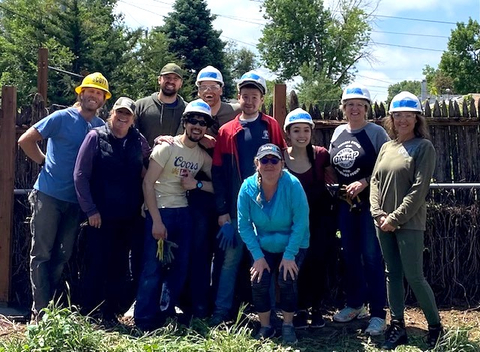 The On Tap Credit Union team volunteering for Habitat for Humanity. (Photo: Business Wire)