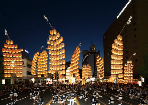 As part of Japan’s important intangible cultural heritage, an official delegation of the Akita Kanto Festival, in Taiwan for the first time under the leadership of Akita Mayor Motomu Hozumi, will take part in this year’s Nan Ying International Folklore Festival, which will begin in Tainan on Oct. 5. Its giant 12-meter-tall kanto, or bamboo poles with lanterns, is a highlight of Taiwan’s longest-running festival of its kind that must not be missed. (Photo: Business Wire)