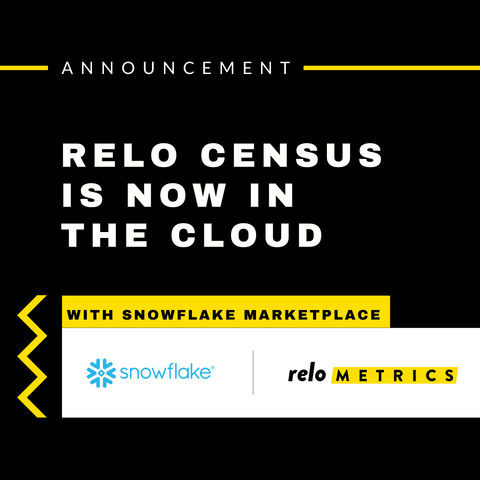 Relo Metrics Releases Comprehensive Census Data Across 6 Sports Leagues on Snowflake Marketplace. New dataset enables enhanced insights and measurement for Fan360 and marketing outcomes. (Graphic: Business Wire)