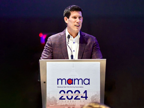 thumbnail Geoff Gross Speaking At the 2024 Medical Alert Monitoring Association National Conference (Photo: Business Wire)