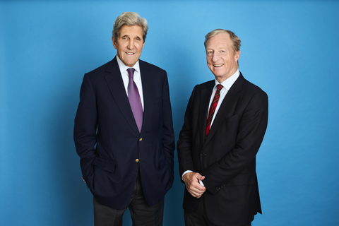 In his new role as co-executive chair of investment firm Galvanize Climate Solutions, Secretary John Kerry will be working closely alongside co-executive chairs Tom Steyer (pictured, right) and Katie Hall (not pictured) combining the insights and experience of the world’s leading climate statesman with the firm’s blue-chip investment talent. (Photo: Matt Frost)