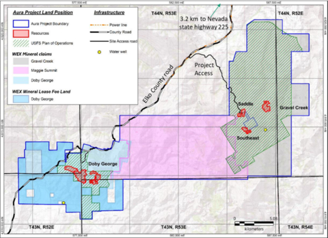 Figure 5. Aura Project – Land holdings and Infrastructure. (Graphic: Business Wire)