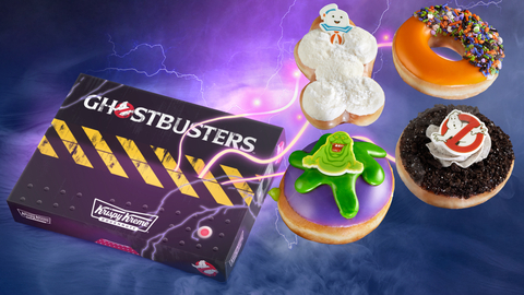 Stay Puft Marshmallow Man and Slimer among new Krispy Kreme® x Ghostbusters doughnuts that will haunt Krispy Kreme shops beginning Oct. 7 (Photo: Business Wire)