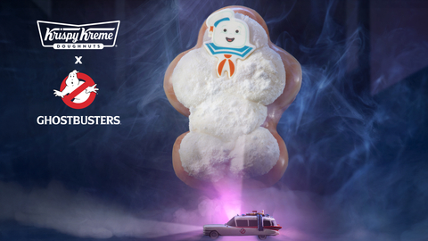 Stay Puft Marshmallow Man and Slimer among new Krispy Kreme® x Ghostbusters doughnuts that will haunt Krispy Kreme shops beginning Oct. 7 (Photo: Business Wire)