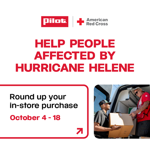 Pilot kicks off round-up campaign for American Red Cross to help people affected by Hurricane Helene (Graphic: Business Wire)