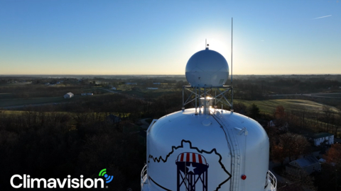 Climavision's X-band radars cover areas where low-altitude data hasn't been available before. (Photo: Business Wire)