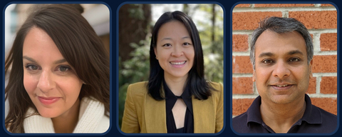 From left to right: Samantha Hamlin (Chief People Officer), Angela Shi (VP of Financial Planning and Analysis), and Gaurav Bawa (Head of Engineering, Platform) join AiDash’s executive team as the company continues its mission to make critical infrastructure industries climate adaptive and resilient through satellite technology and AI. (Photo: Business Wire)