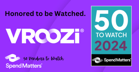 Vroozi Named to Spend Matters’ 2024 50 Providers to Watch List (Graphic: Business Wire)