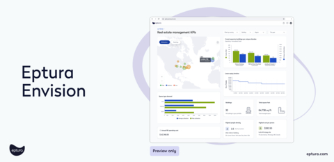 Eptura Envision data analytics consolidates occupancy, real estate, and asset data to provide advanced business intelligence. (Graphic: Business Wire)