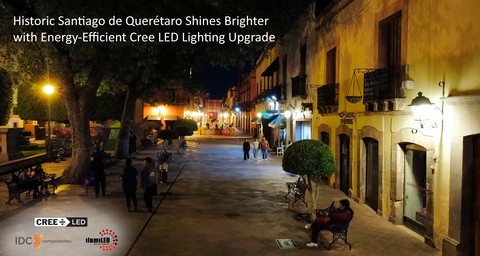 The city of Santiago de Querétaro, Mexico, upgraded its downtown lighting using Cree LED's 2200K technology, resulting in a light color and softness that preserves its historical charm while significantly improving light uniformity and reducing power consumption. (Photo: Business Wire)