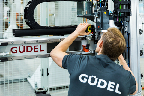 Güdel service technician keeping equipment on track. (Photo: Business Wire)