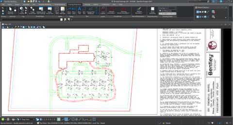 original Le logiciel OpenSite+ de Bentley utilise l'IA pour automatiser l'annotation et la production de plans pour la conception de sites civils. (Photo Bentley Systems)