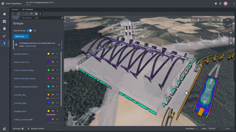 Example of Bentley's Carbon Analysis capabilities: Embodied carbon grouping of common components for reporting. (Photo: Bentley Systems)