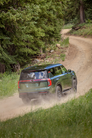 The 2025 Nissan Armada’s engine, like its design, is built to meet a range of needs: from tackling harsh off-road terrain on the weekend to quietly transporting families during the week. Plus, it can tow up to 8,500 lbs. The 2025 Armada is faster, more powerful and more efficient than its predecessor. This remarkable feat is achieved with a new powertrain, including a twin-turbo V6 that delivers an impressive 516 lb-ft of torque – more than any other production engine Nissan has ever made. (Photo: Business Wire)