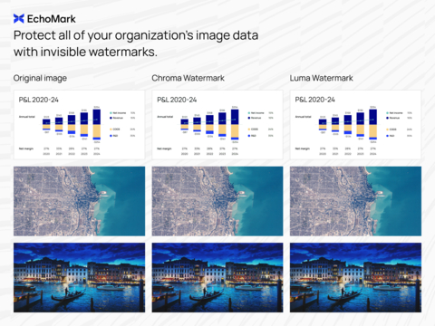 Invisible image watermarking is a revolutionary and most secure way to share images in business. Maintain visual integrity with forensic level security. (Graphic: Business Wire)