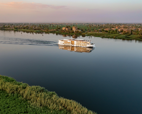 Viking today announced it has taken delivery of the company’s newest ship for the Nile River, the Viking Sobek. The delivery ceremony took place when the new ship was presented at Massara shipyard in Cairo, Egypt. The 82-guest Viking Sobek joins the company’s growing fleet of state-of-the-art ships for the Nile River and will sail Viking’s popular 12-day Pharaohs & Pyramids itinerary. Pictured here, a sister ship in Viking’s award-winning fleet on the Nile River. (Photo: Business Wire)