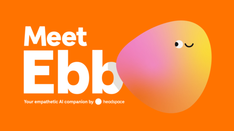 Ebb, an empathetic AI companion, provides instant, personalized support designed to guide Headspace members through self-reflection and emotional processing. (Graphic: Business Wire)