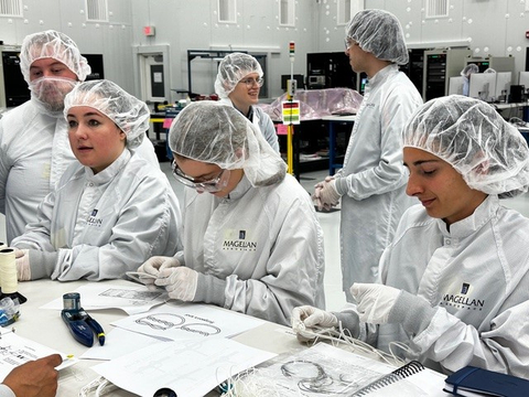 University of Manitoba researchers in Magellan’s Advanced Satellite Facility (Photo: Business Wire)