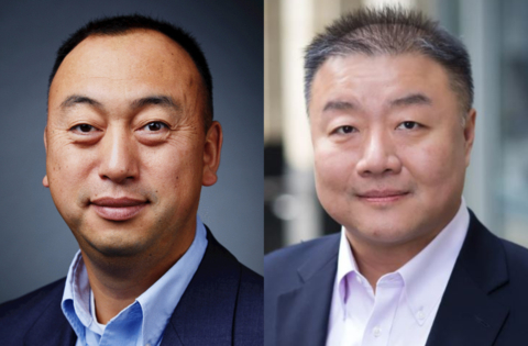 Dr. Baiteng Zhao and Dr. Tae H. Han receives the 2024 Entrepreneurial Achievement Award (Photo: Business Wire)