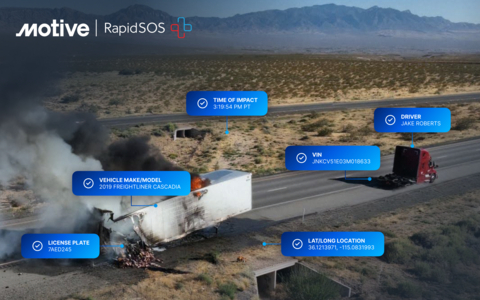 Motive + RapidSOS service expedites emergency response (Graphic: Business Wire)