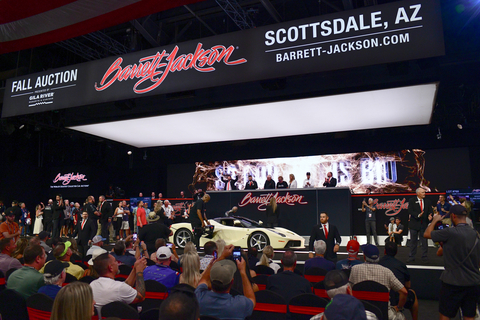 Rock ‘n’ Roll legend Sammy Hagar was on the Barrett-Jackson auction block for the sale of his 2015 Ferrari LaFerrari, which sold for $4.675 million. (Photo: Business Wire)