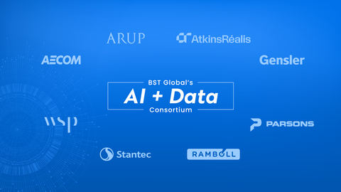 BST Global, the leading provider of AI-powered project intelligence™ solutions for the AEC industry, is proud to announce the formation of its AI + Data Consortium, a group of global technology leaders with a mission to be the voice of AI-powered and data-driven innovation for the AEC industry. These visionaries will help transform the AEC industry’s future. The AI + Data Consortium’s inaugural members are Tim Wark, Global AI Lead, AECOM; Tembi Hommes, Global Chief Data Officer, Arup; Darren Martin, Chief Digital Officer, AtkinsRéalis; Javier A. Baldor, Chief Executive Officer, BST Global; Eileen M. Canady, Chief Marketing Officer, BST Global; Joseph Joseph, Partner & Chief Digital Officer, Gensler; Ricardo Lorenzo, Chief Technology Officer, Parsons Corporation; Jason B. Miller, Head of Innovation, Ramboll; Shankar Kalyana, Senior Vice President & Chief Technology Officer, Stantec; and Chadi Habib, Chief Technology Officer & Business Solutions Manager, WSP. (Graphic: BST Global)