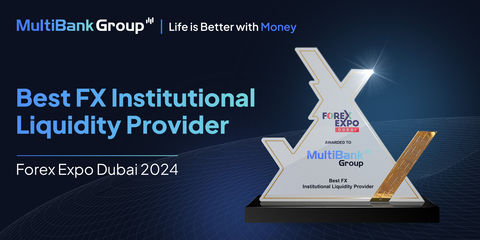 original MultiBank Group Awarded 'Best FX Institutional Liquidity Provider' at Forex Expo Dubai 2024 (Graphic: Business Wire)